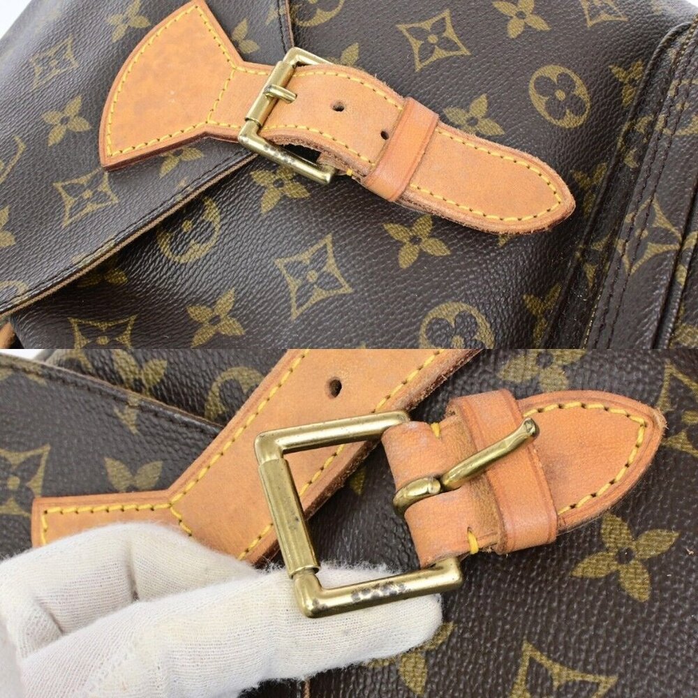 LOUIS VUITTON Montsouris GM Backpack Bag Monogram Leather Brown M51135 15ED904 - Picture 8 of 16